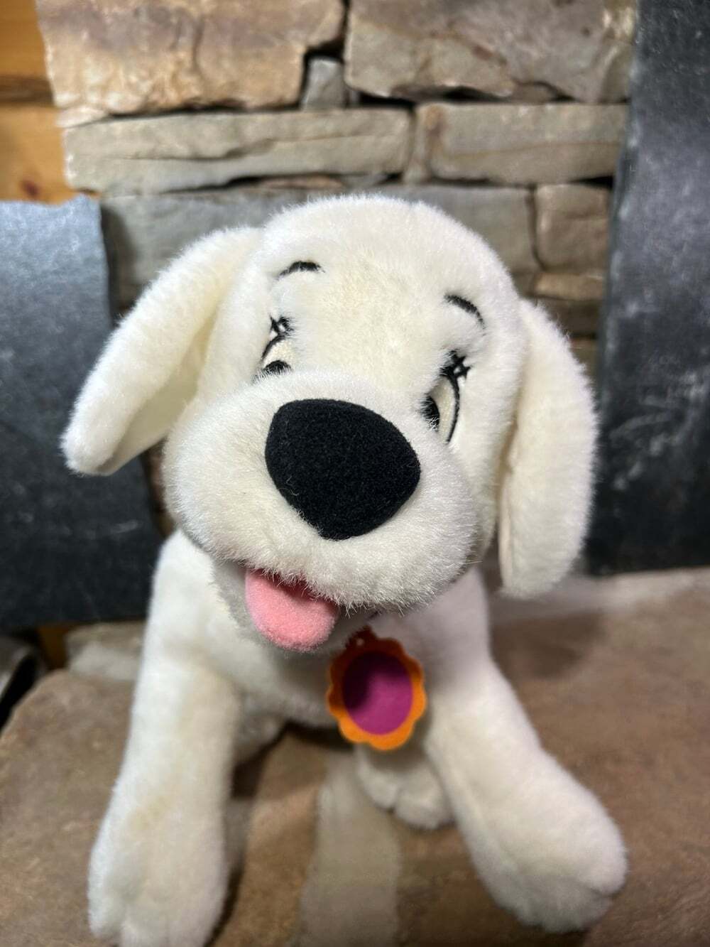 Oddball ( NO SPOTS) the Dalmatian Puppy Plush from 101 Dalmatians Disney Movie